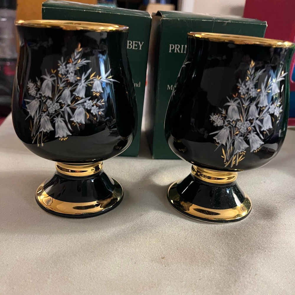 Rare Vintage Prinknash Pottery Goblet/Wine glasses